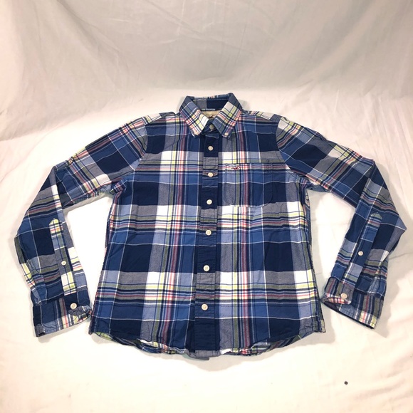 Hollister Other - Men’s Hollister Small Logo Plaid Long Sleeve Button Up Shirt Size Small Multi